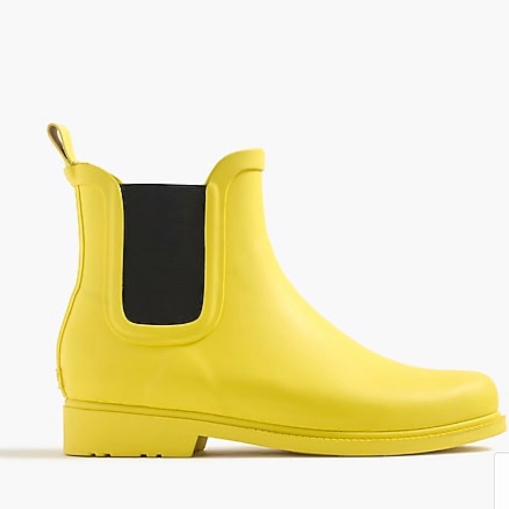 New Jcrew yellow rain boots